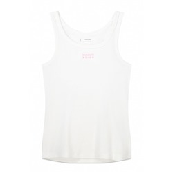 Camiseta tirantes canalé blanco