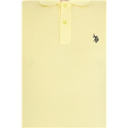 Erkek Açık Sarı Basic Polo Yaka Tişört
