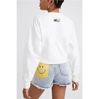Sudadera crop Smiley®