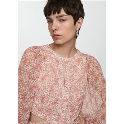 Vestido paisley aberturas