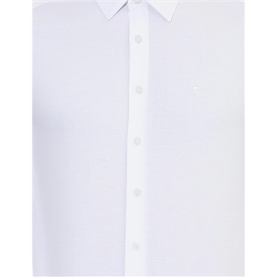 Beyaz Slim Fit Uzun Kollu Gömlek