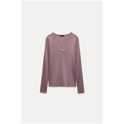 FADED RIBBED T-SHIRT
