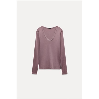 FADED RIBBED T-SHIRT