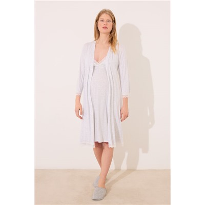 Bata midi "maternity" soft touch gris