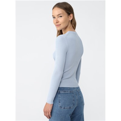 RIBBED KNIT SWEATER