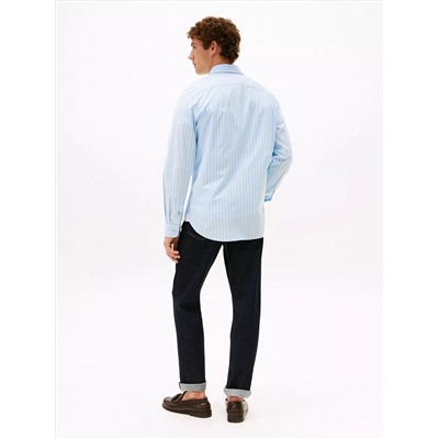 Regular Fit Stripe Print All-Day Shirt