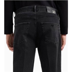 Черные узкие прямые повседневные джинсы  Emporio Arman*i