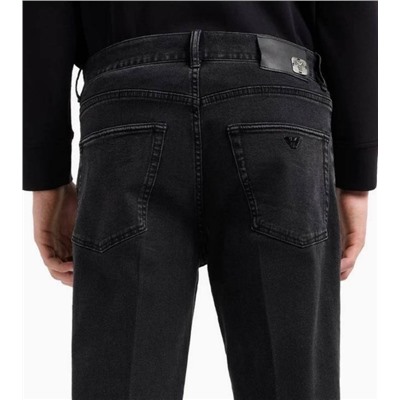 Черные узкие прямые повседневные джинсы  Emporio Arman*i