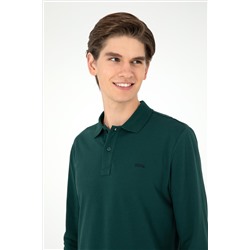 Erkek Koyu Yeşil Basic Sweatshirt