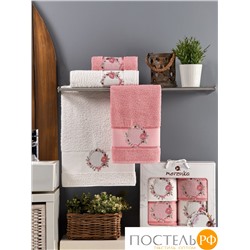 11849 Комп. Пол. MERZUKA махр. в короб. (50*90/2)(70*140/2) 4 шт. CEREMONY светло-розовый