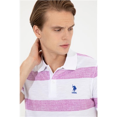 Erkek Menekşe Polo Yaka Tişört