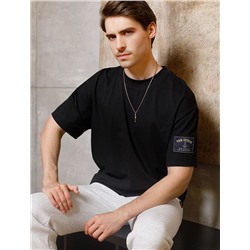 Свободная футболка из премиального хлопка с эластаном