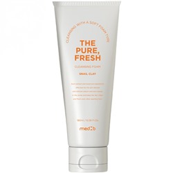 MEDB The pure, Fresh cleansing foam [Snail Clay] Освежающая очищающая пенка для умывания с муцином улитки и белой глиной 180мл