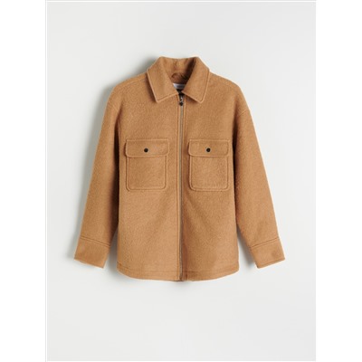 Hemdjacke aus Wollmischung