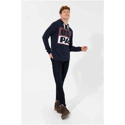 Erkek Lacivert Kapüşonlu Sweatshirt
