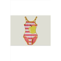 United Colors of Benetton Kız Çocuk Mix Meyve Desenli Çizgili Mayokini Zürafa Desenli 623P3L430I00B