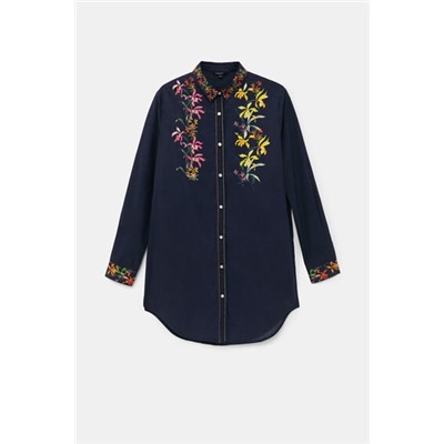 Camisa larga estampado floral