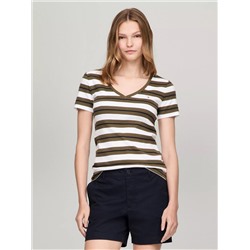 Stripe V-Neck Favorite T-Shirt