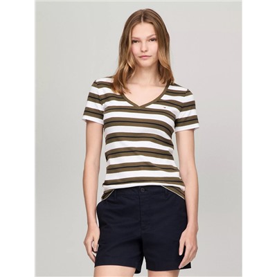 Stripe V-Neck Favorite T-Shirt