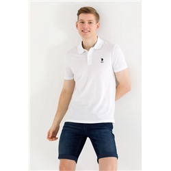 Erkek Beyaz Basic Polo Yaka Tişört