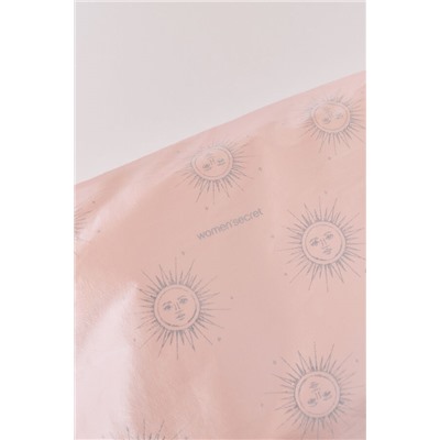 Neceser grande satinado acolchado rosa