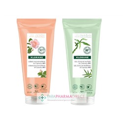 Klorane Cupuaçu Crème Douche Nutritive Lait de Rose + Gel Douche Nutritif Sève de Bambou 2x200mlLot  × 2