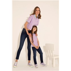 U.S. Polo Assn., Kadın Lila Polo Yaka Tişört 50285879-vr034