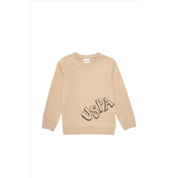 Erkek Çocuk Kum Bisiklet Yaka Sweatshirt