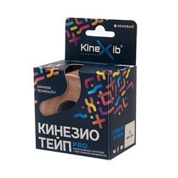 Кинезио тейп "Pro", 5 м x 5 см, бежевый