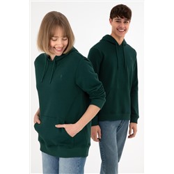 Erkek Koyu Yeşil Basic Sweatshirt