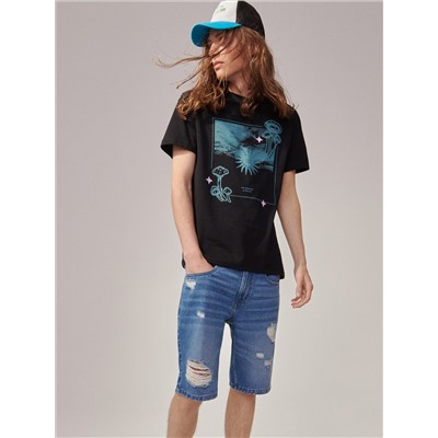 Shorts im Regular-Fit aus Denim
