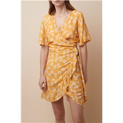 Vestido cruzado Pam Amarillo sol