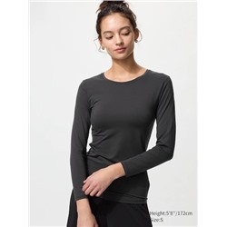 Футболка HEATTECH с круглым вырезом (длинный рукав)