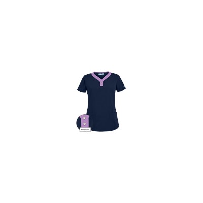 Butter-Soft Scrubs by UA™ Contrast Y-Neck Top
