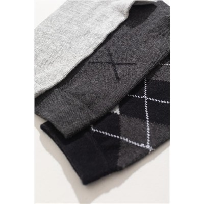 Plaid Erkek 3-lü Soket Çorap