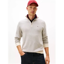 Quarter-Zip Mockneck Sweater