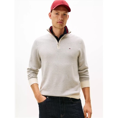 Quarter-Zip Mockneck Sweater