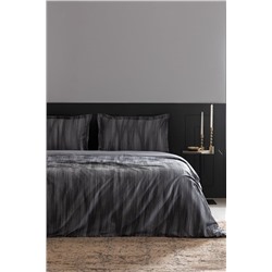 Raphael King Size %100 Pamuk Baskılı Saten Nevresim Takımı - Antrasit