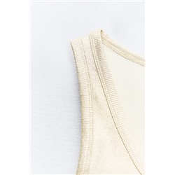 RIBBED METALLIC T-SHIRT