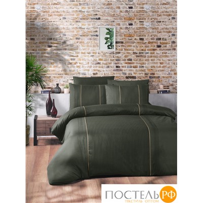 Постельное белье "Карвен" DELUXE DARK ранфорс 1,5 спальн (Elegant Dark Green)