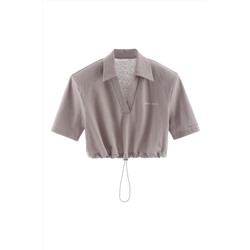 Crop top Gris claro