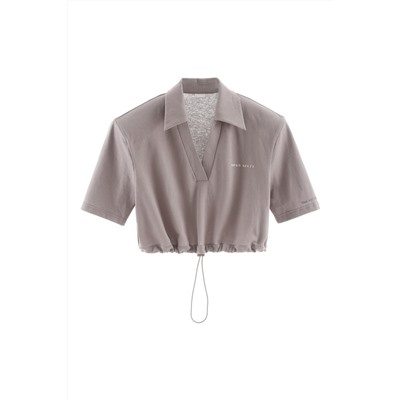 Crop top Gris claro
