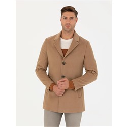 Camel Ex. Slim Fit Kaşe Kaban