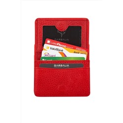 Garbalia, Kırmızı Magnet Hakiki Deri Mıknatıslı Kartlık Cüzdan