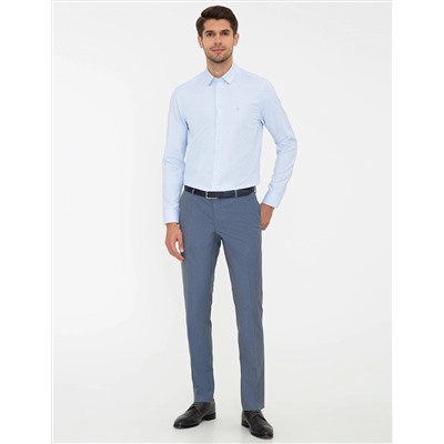 Açık Mavi Slim Fit Uzun Kollu Gömlek