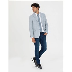 Açık Mavi Slim Fit Ceket