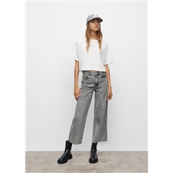 Jeans culotte bajo deshilachado