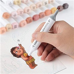 Artist Permanent Sketch Anime Skin Marker Pen Set for Skin Tone Pens TouchNew 24 Color Dual Tip Twin Alcohol Based Marker Set