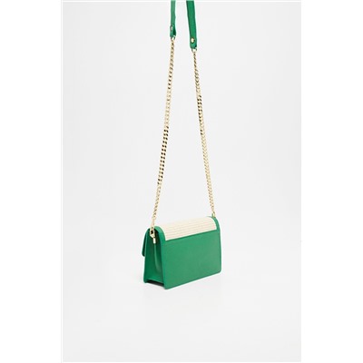 Bandolera de piel Kaia Verde