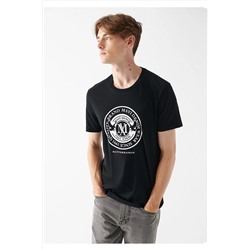 Mavi Logo Baskılı Siyah Tişört Slim Fit / Dar Kesim 065168-900